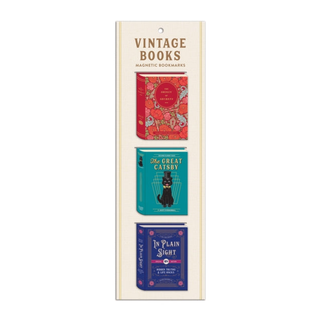 Vintage Books Shaped Magnetic Bookmarks-9780735366886