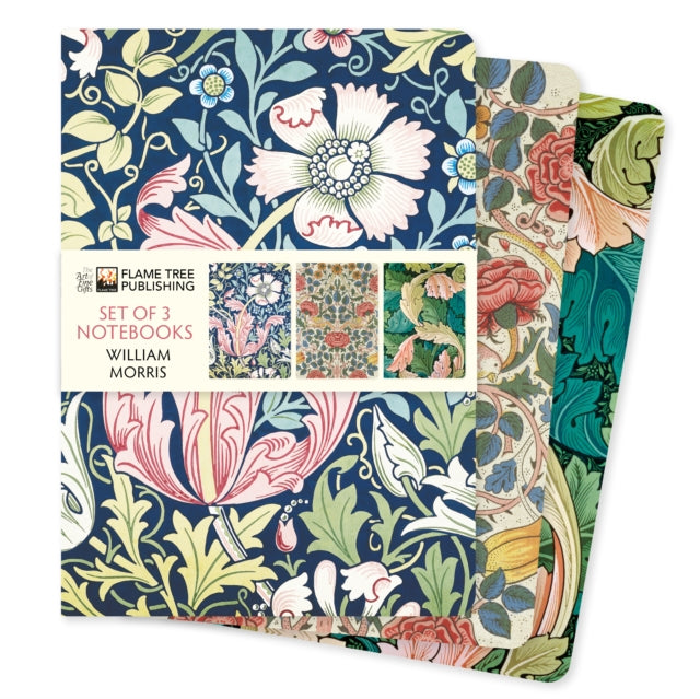 William Morris Set of 3 Standard Notebooks-9781835625132