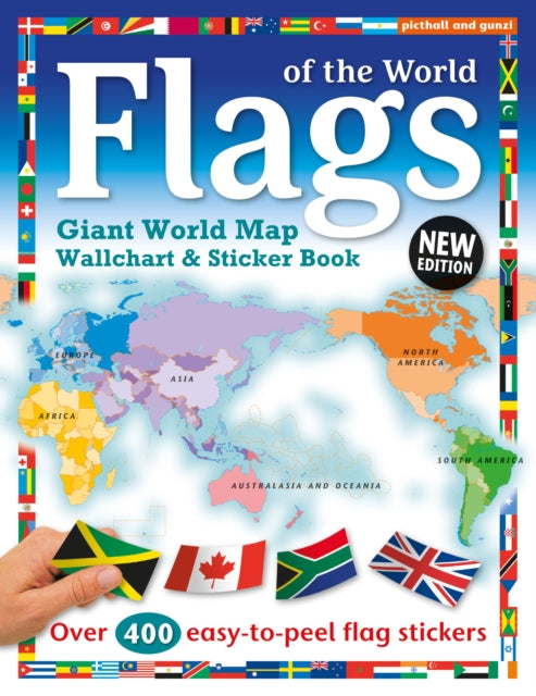Flags of the World : World Map Wallchart Poster and Sticker Book-9781912646364